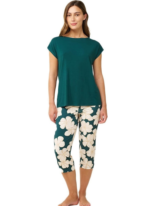 Vamp Summer Women's Pyjama Set Green Teal