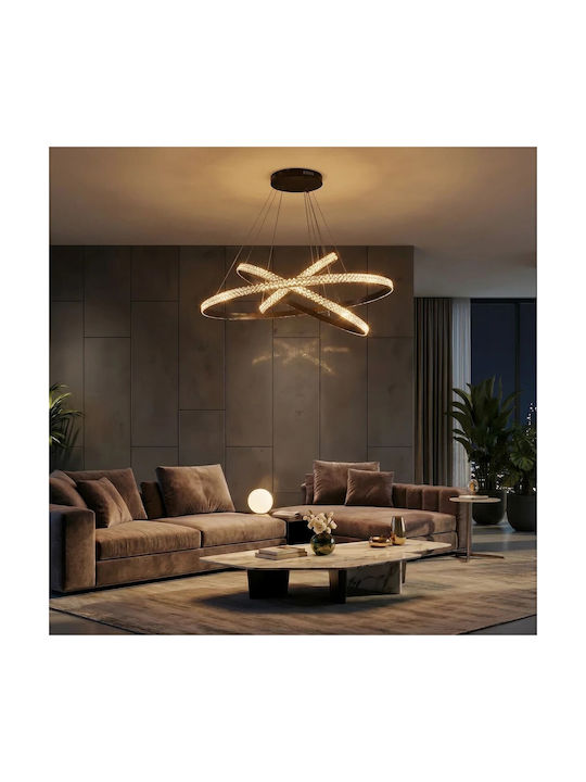 kelvo Diamond Black LED Ceiling Light with Warm...