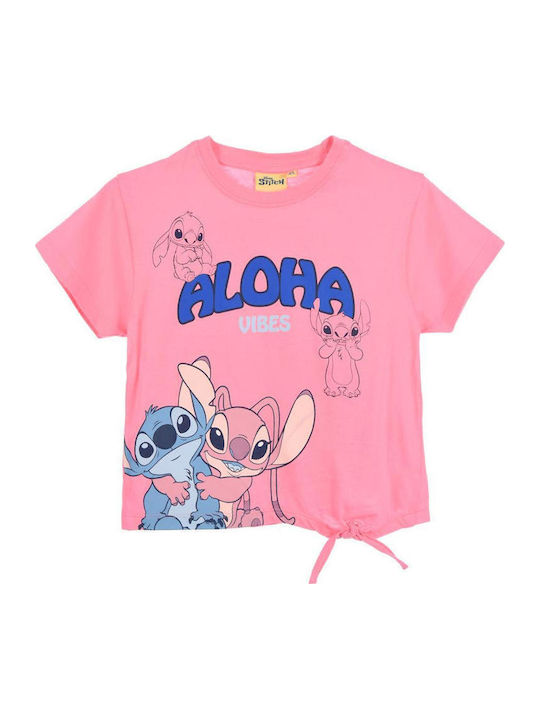 Bluză Pentru Copii Cu Mâneci Scurte Roz Aloha Vibes