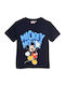 Παιδική Μπλούζα Κοντομάνικη Μπλε Mickey Mouse