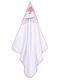Greenwich Polo Club Βρεφική Κάπα-Μπουρνούζι με Κουκούλα Baby Essential Pink 80x80εκ.