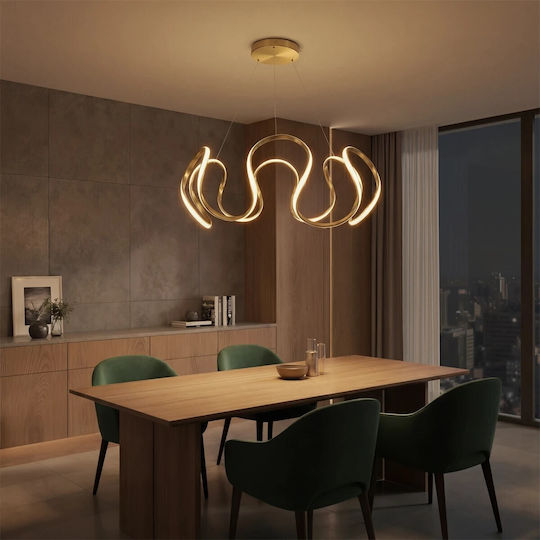 kelvo Tarantula Ceiling Light Gold LED With Adjustable Warm To Cool White Light 78x78x31.5cm