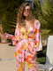 Rock Club Damenbademode Kimono Rosa Blume