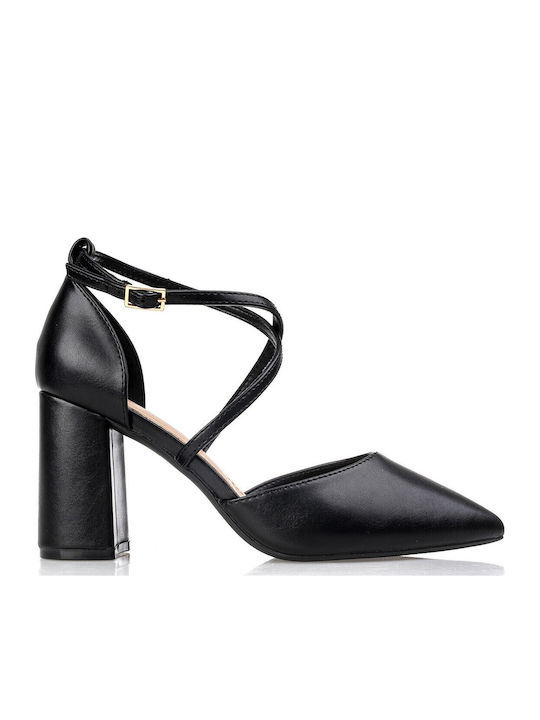 Pumps Mit Riemen & Hochem Absatz In Schwarz