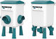 Set of Automatic Feeder 5kg Automatic Water Dispenser 12l Green House 4 Detachable Support Legs