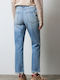Mandy High Rise Women's Jean Pants With Rips in Straight Leg Style