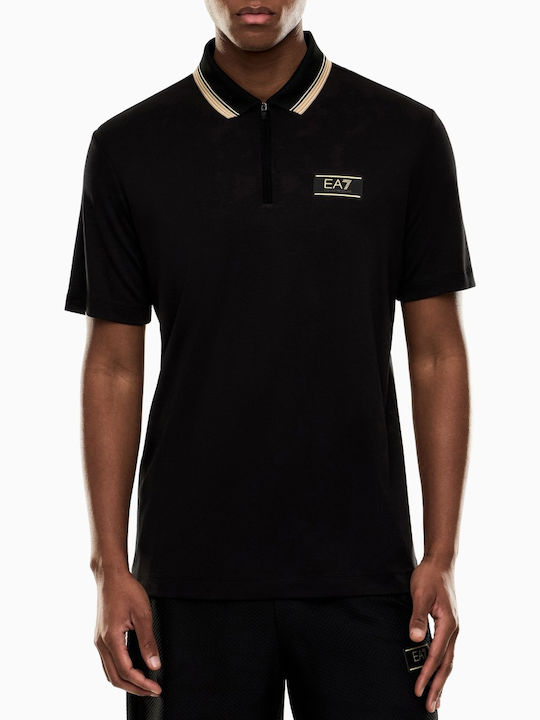 Premium Polo Μπλούζα Μαύρη