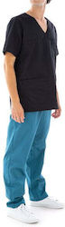 DS Wear Unisex Medical Pants And Blouse Set Black
