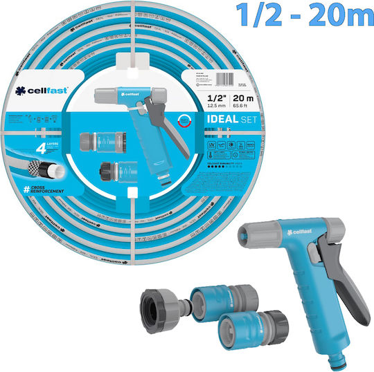 Cellfast Λάστιχο Ποτίσματος Σετ 1/2" 20m