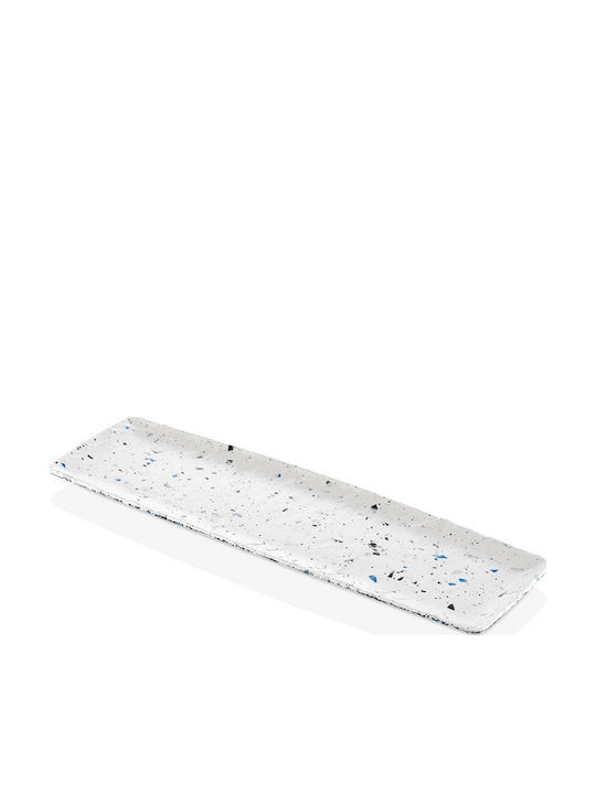 Raki Servierplatte Aus Melamin Weiß 53x16,2cm