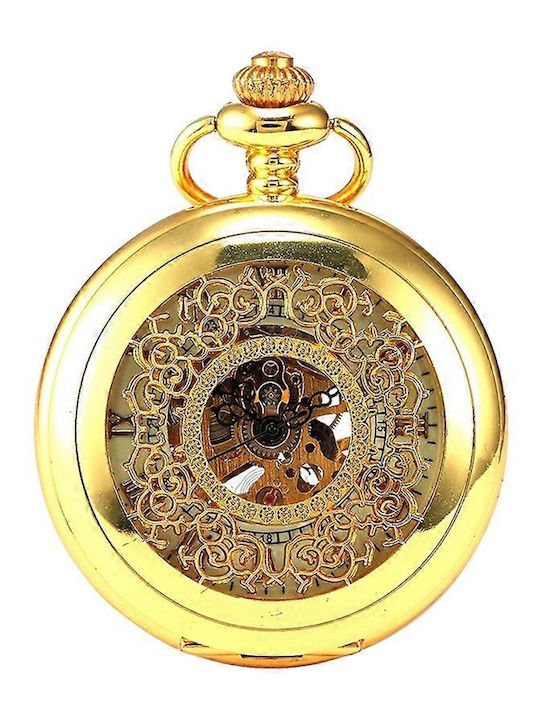Herren Uhr 45mm Taschen Batterie Gold