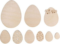 Rayher Πασχαλινο Ξυλινο Μινι Αυγο 2-8cm Σετ 9τεμ 64665505