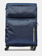 Mandarina Duck Zephyr Μεγάλη Βαλίτσα Ταξιδίου Υφασμάτινη Dress Blue με 4 Ρόδες Ύψους 83εκ.