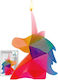 Lumânare 3D Unicorn 24x15,5x2,5cm Multicolor Lumânare Decorativă Unicorn