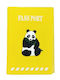 Cute Traveler Husă Pașaport Panda Galbenă