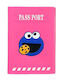 Cute Traveler Passport Case Blue Muppet Show Fuchsia