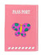 Cute Traveler Passport Case Butterfly Pink