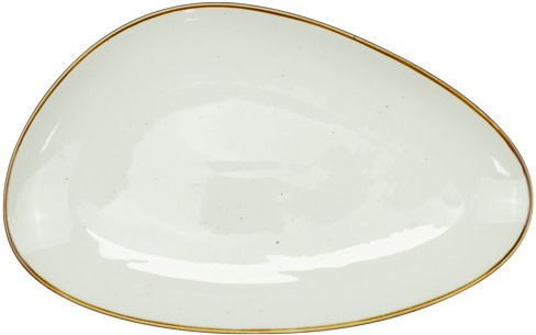 Raki Arizona Shallow Triangle Plate Made of Porcelain 23x13cm