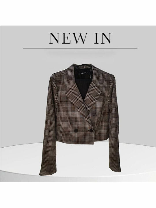 Oxygen Damen Blazer Geprüft Grau - Schwarz