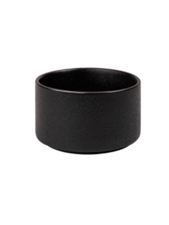 Raki Bol Negru De Servire Rotund Din Ceramică Neagră Cu Diametru 10 Cm