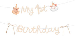 Garland "My 1st Birthday" Teddy Bear & Little Mouse