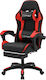 ML-Design Gaming Chair in Artificial Leather with Adjustable Arms and Footstool Black