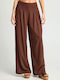 Women's Linen Pantaloons in Relaxed Fit Brown