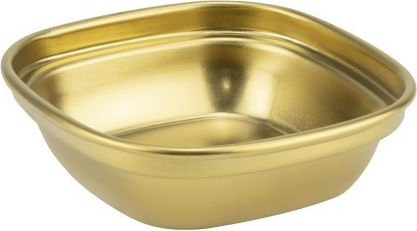 Raki Gold Serving Bowl for Dip Square Inox Gold 8.4x8.4cm