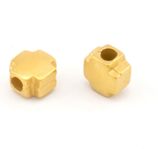 Cruce Metalică 6mm Aurită Gr 24k Pachet 12 Bucăți