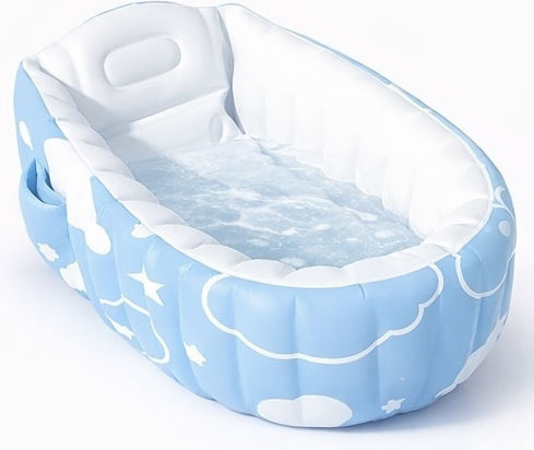 Baie Pentru Copii Bebeluş Pliabilă Din PVC Cu Pompă De Aer Integrată