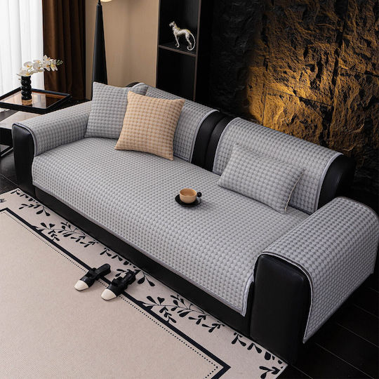 Melinen Armchair Throw Jacquard 90x210cm Gray