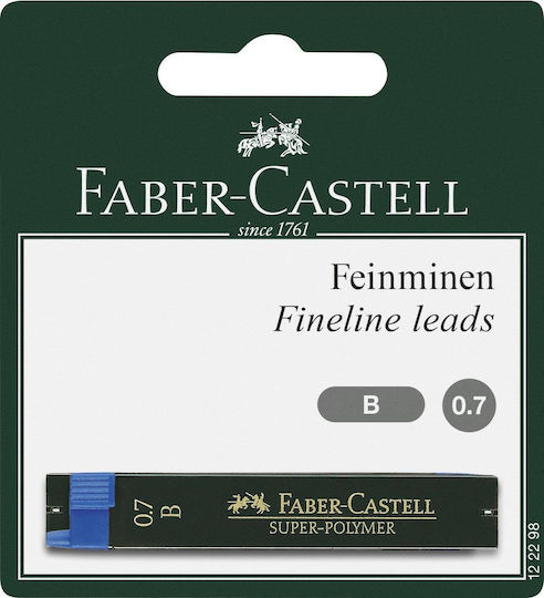 Faber-castell Feinmine Super-polymer 0,7mm B 2x Bk