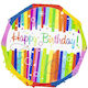 Πινιάτα Αναδιπλούμενη Happy Birthday 30εκ Διάμετρος