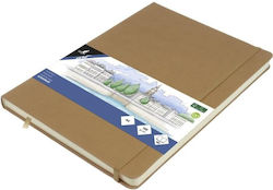 Sketchbook A4 Taupe 140gr 160 Pages Elastic Har...