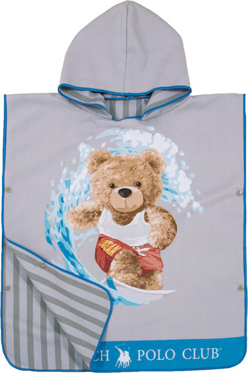 Greenwich Polo Club Junior Beach Poncho 50x115 4179 Blue Grey 50x115