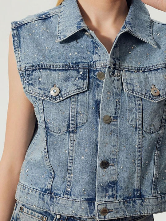 Light Blue Denim Women's Vest