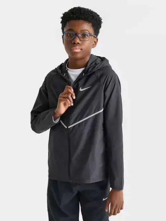 Athletic Kids Jacket Black Repel Miler