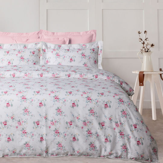 Das Home 1718 Κουβερλί Υπέρδιπλο Βαμβακοσατέν Multicolor 230x240cm