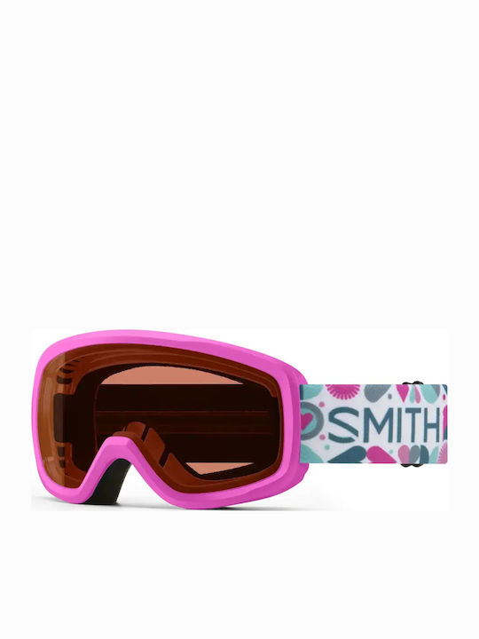Smith Μάσκα Σκι & Snowboard Ενηλίκων Ροζ με Φακό σε Ροζ Χρώμα