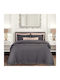Greenwich Polo Club Cotton Duvet Cover Set 220x240cm King Size with 2 Pillowcases 2374 Dark Grey