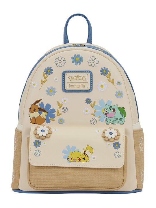 Loungefly Kids Beige Backpack Pokémon Floral Mini