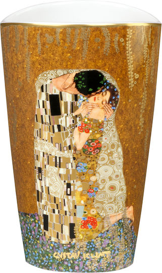 Goebel Vase Porzellan Gustav Klimt Gold x12.5xH19cm Goebel Vase Porzellan Gustav Klimt Gold x12.5xH19cm