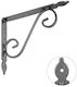 Velano Eckregal aus Metall in Silber Farbe 240x190mm