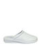 Ansin Men's Leather Anatomical Clogs White