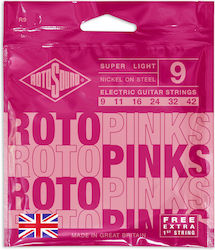 Rotosound Set Strings 9 - 42 For Electric Guitar Roto Rotosound Set Strings 9 - 42 For Electric Guitar Roto