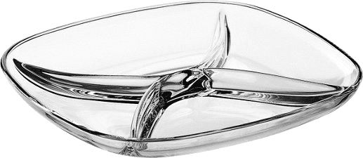 Vidivi Fenice Glas Dessert Turm Ständer 4 Schlitze Weiße P25xΜ25xΥ25cm