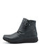 Leather Women's Ankle Boots Khaki