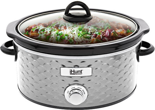 iHunt Slow Cooker 220W με Χωρητικότητα 4.25lt Ασημί