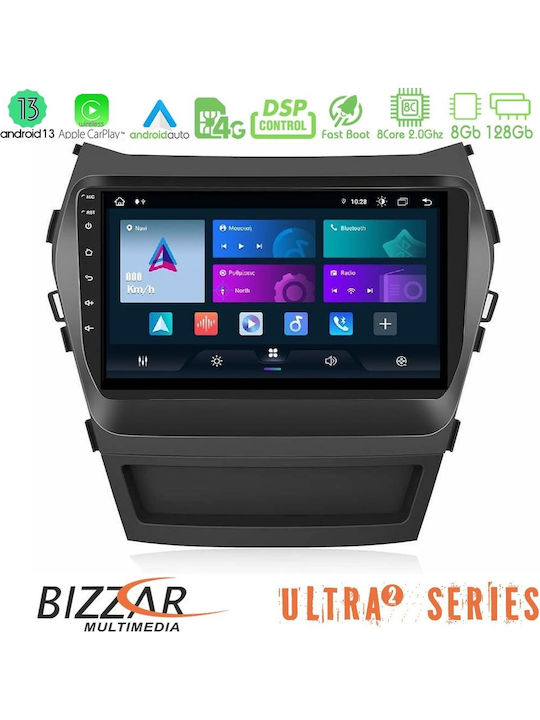 Bizzar Car Audio System for Hyundai iX45 2012-2017 (Bluetooth/USB/WiFi/GPS/Apple CarPlay/Android Auto) with 9" Touch Screen