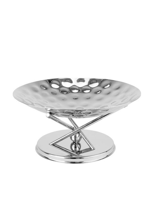 Raki Serving Decorative Metallic Gray Platter 40x19x19cm